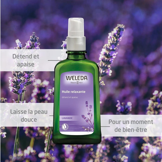 Weleda Relaxing Lavender Body & Beauty Oil, 3.4 Fluid Ounce, Clear