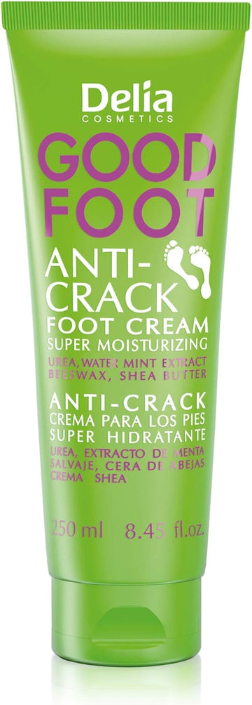 Delia Cosmetics - Good Foot - Anti Crack Foot Cream - Protect Sensitive Heels - Prevent Damages - Provides Regeneration & Comfort For Dry Feet - 250Ml