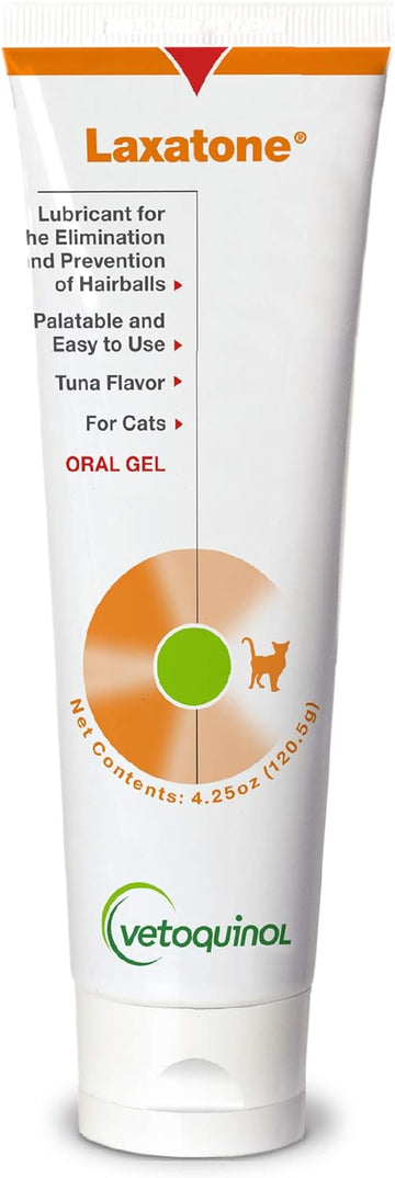 Vetoquinol Laxatone: Oral Hairball Lubricant Gel For Cats β Tuna-Flavored, 4.25Oz