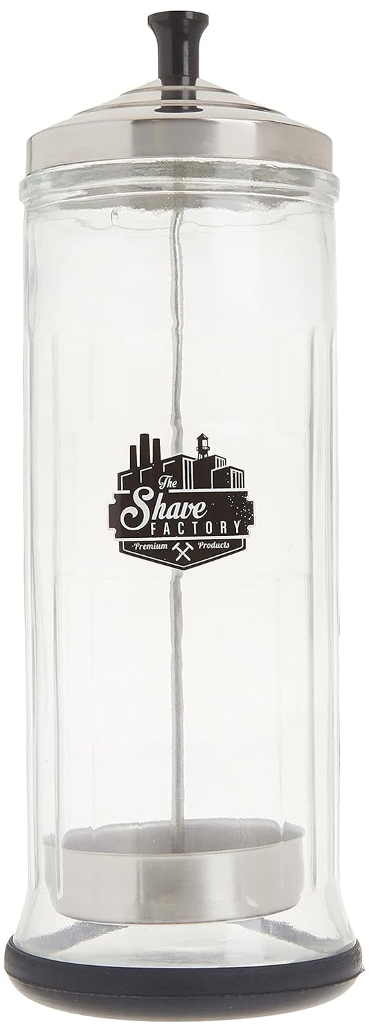 Shaving Factory Professional Grade Disinfectant Jar, Large, 37 Ounce