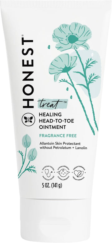 The Honest Company Head To Toe Multi-Purpose Healing Ointment | Safe For Sensitive Skin | Hypoallergenic, Fragrance Free, Vegan | 5 Oz