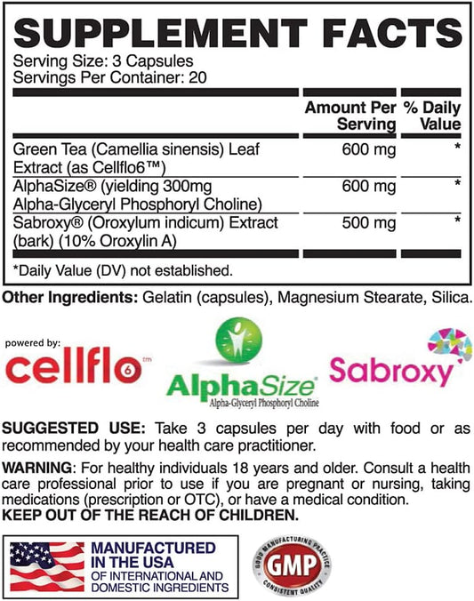 Apollon Nutrition Mind Games | Premium Brain Nootropic & Blood Flow Optimizer, Green Tea, Cellflo6, Alpha Gpc, Sabroxy, Caffeine Free | 60 Capsules