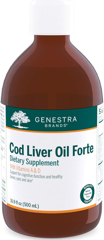 Genestra Brands Cod Liver Oil Forte | Vitamin + Essential Fatty Acid Supplement | 16.9 Fl. Oz