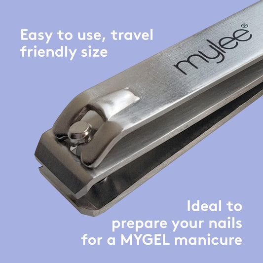 Mylee Large Nail Clippers - Professional Gel Manicure Prep Cutters Tool, Repair And Trim Perfect Fingernail & Toenail, Travel-Friendly Carbon Steel Clipper For Healthy Nails, For Salon And Home Use