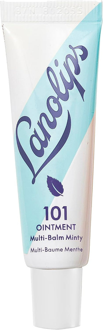 Lanolips 101 Ointment Multipurpose Superbalm Minty - Natural Healing Moisturizer With Lanolin - Restore + Repair Cracked Lips, Cuticles, Elbows + Dry Skin - Fragrance-Free Balm (10G / 0.35Oz)