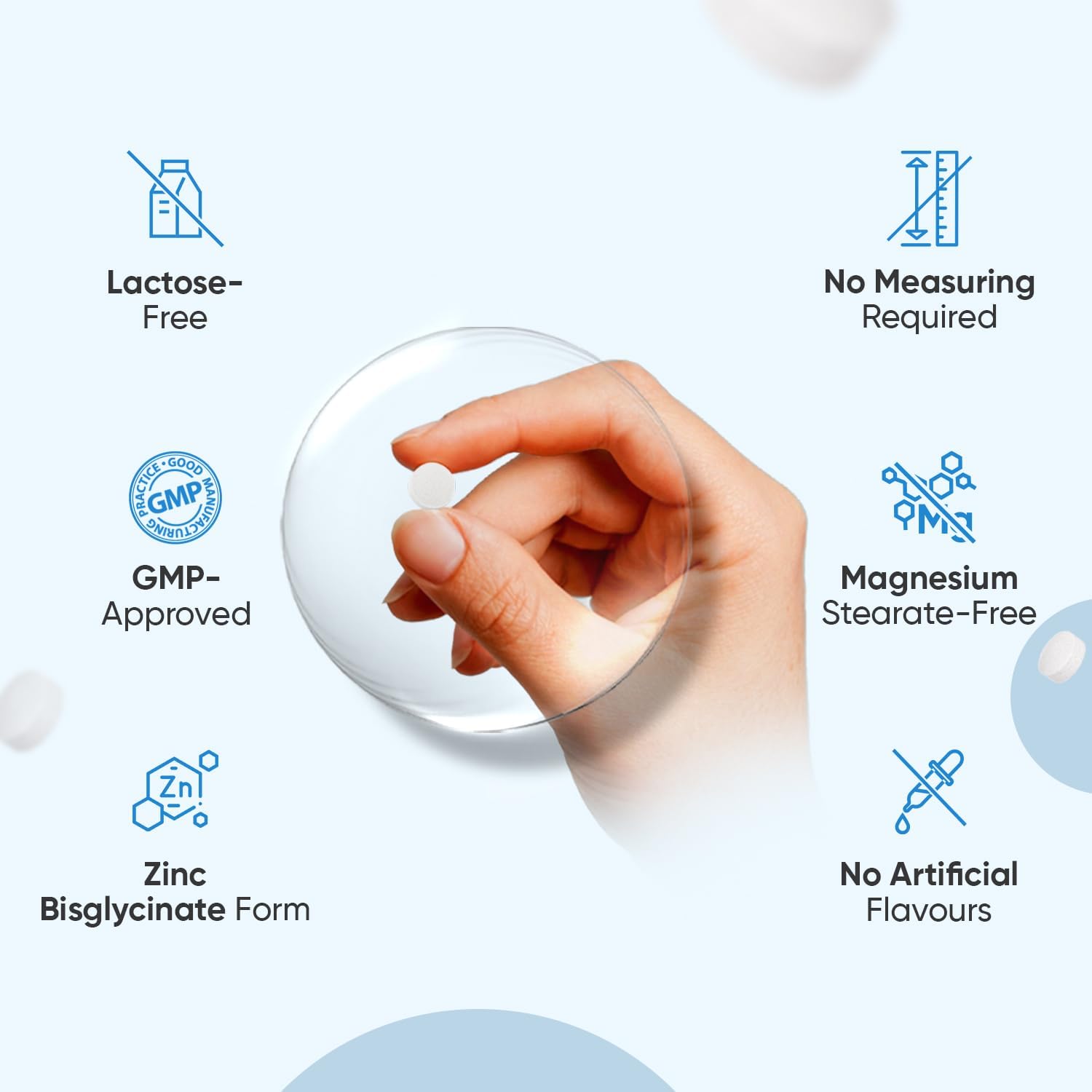 Zinc Tablets 50mg - 400 Vegan Tablets - 6+ Months Supply - Zinc Bisglycinate Supplement for Men & Women - Travel-Friendly - No Artificial Flavours Added - Non-GMO & Magnesium Stearate-Free : Amazon.co.uk: Health & Personal Care