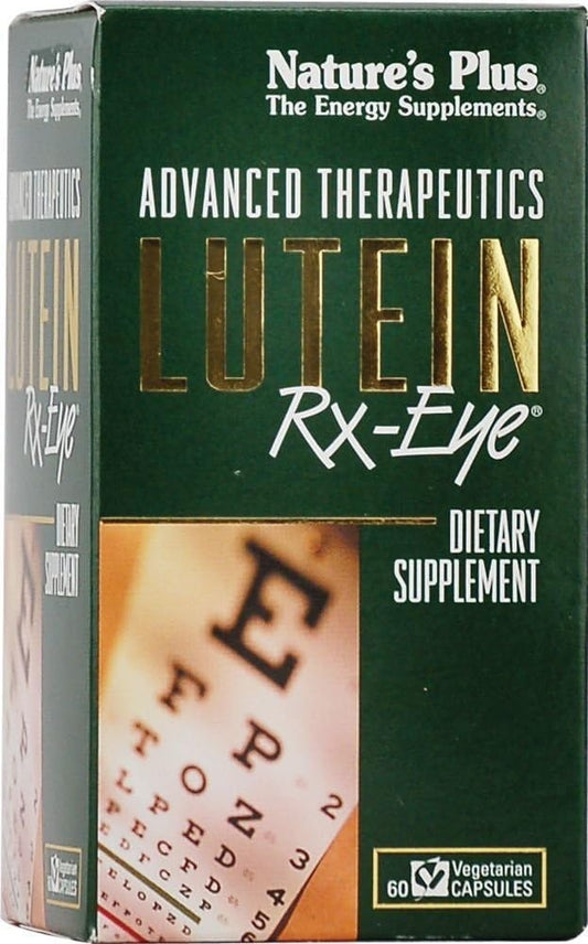 NaturesPlus Advanced Therapeutics Lutein Rx-Eye - 20 mg, 60 Vegetarian Capsules - Eye Function Support Supplement Enhanced with Zeaxanthin, Antioxidant - Gluten-Free - 20 Servings : Health & Household