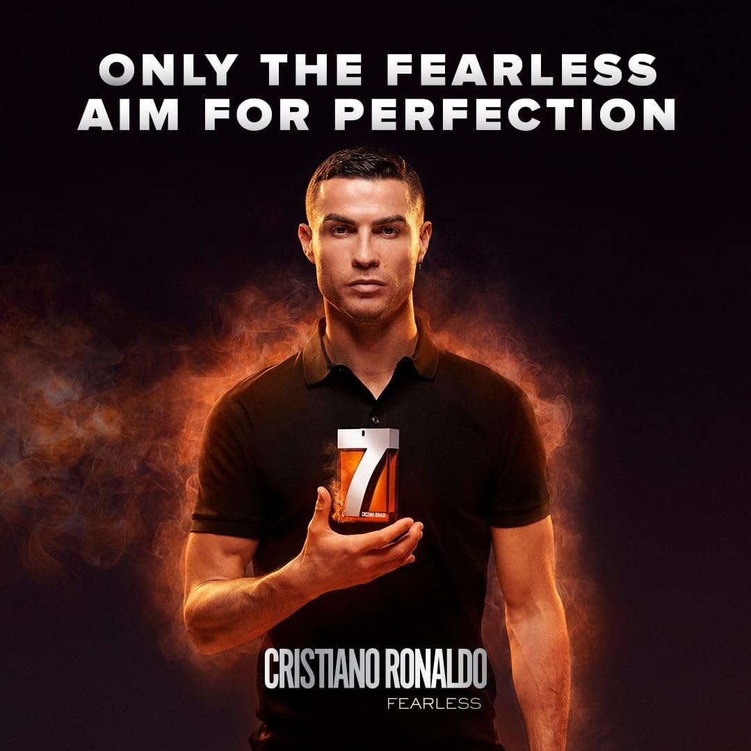 Cristiano Ronaldo Fearless - 1 Oz Men'S Edt Spray - Vegan, Sustainably Sourced, Long Lasting Cologne For Men - Woody Spicy Floral Scent - Fragrance For Confident And Determined Men : Beauty & Personal Care