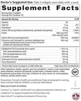 Dr. Sinatra Omega Q Plus Resveratrol - Omega-3 Supplement With Coq10 And Resveratrol - Promotes Comprehensive Heart And Whole Body Health To Help You Age Well (60 Softgels)