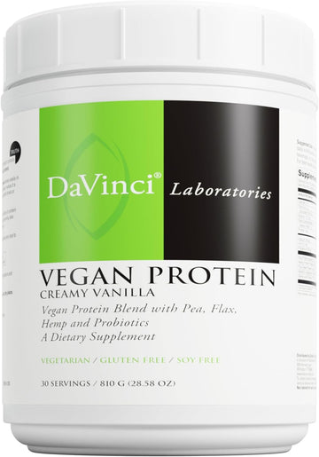 Davinci Labs - Vegan Protein - Creamy Vanilla - 30 Servings - 28.58 Oz