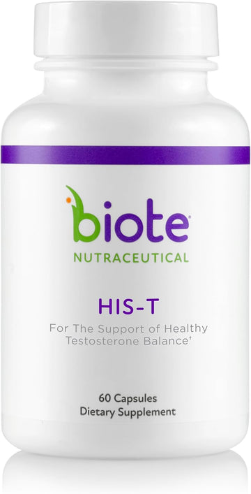 Biote Nutraceuticals - His-T - Healthy Testosterone Balance Support For Men (60 Capsules)