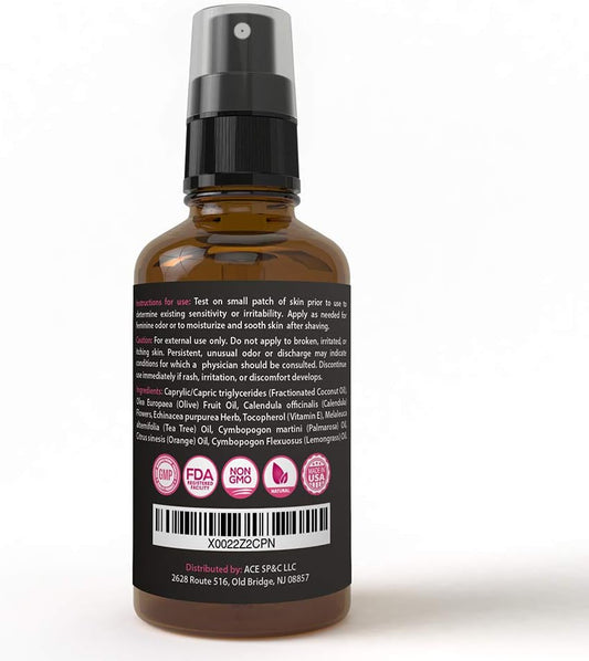 Phresh Feminine Spray - 100% All Natural Yoni Oil For Women - With Tea Tree, Lemongrass, Orange Essential Oils - 2 Oz