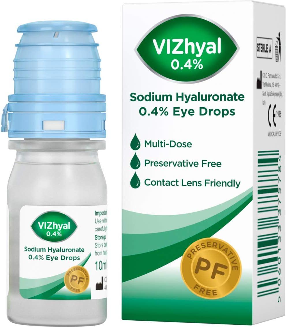 VIZhyal 0.4% Cross-Linked Sodium Hyaluronate Eye Drops for Dry Eyes & Tired Eyes : Amazon.co.uk: Health & Personal Care