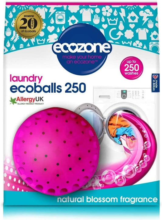 Ecozone Laundry Ecoballs 250 Washes, Natural Blossom, 0.55 Kg,Eb253