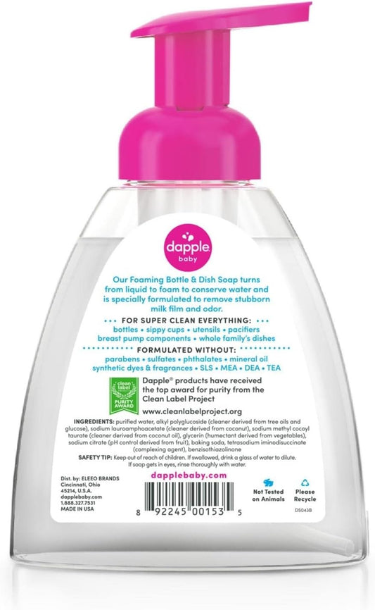 Dapple Foaming Dish Soap Fragrance Free 13Oz - Pack Of 3