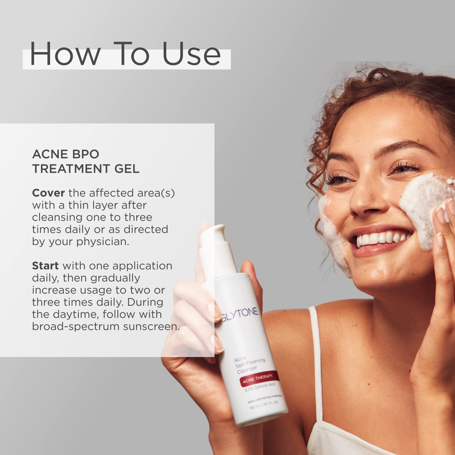Glytone Acne Bpo Treatment Gel - 5% Benzoyl Peroxide Spot Acne Treatment For Face - Cystic Breakout And Scar Medication - Non-Comedogenic Time-Released Formula For Oily, Blemish-Prone Skin - 2 Fl Oz : Beauty & Personal Care