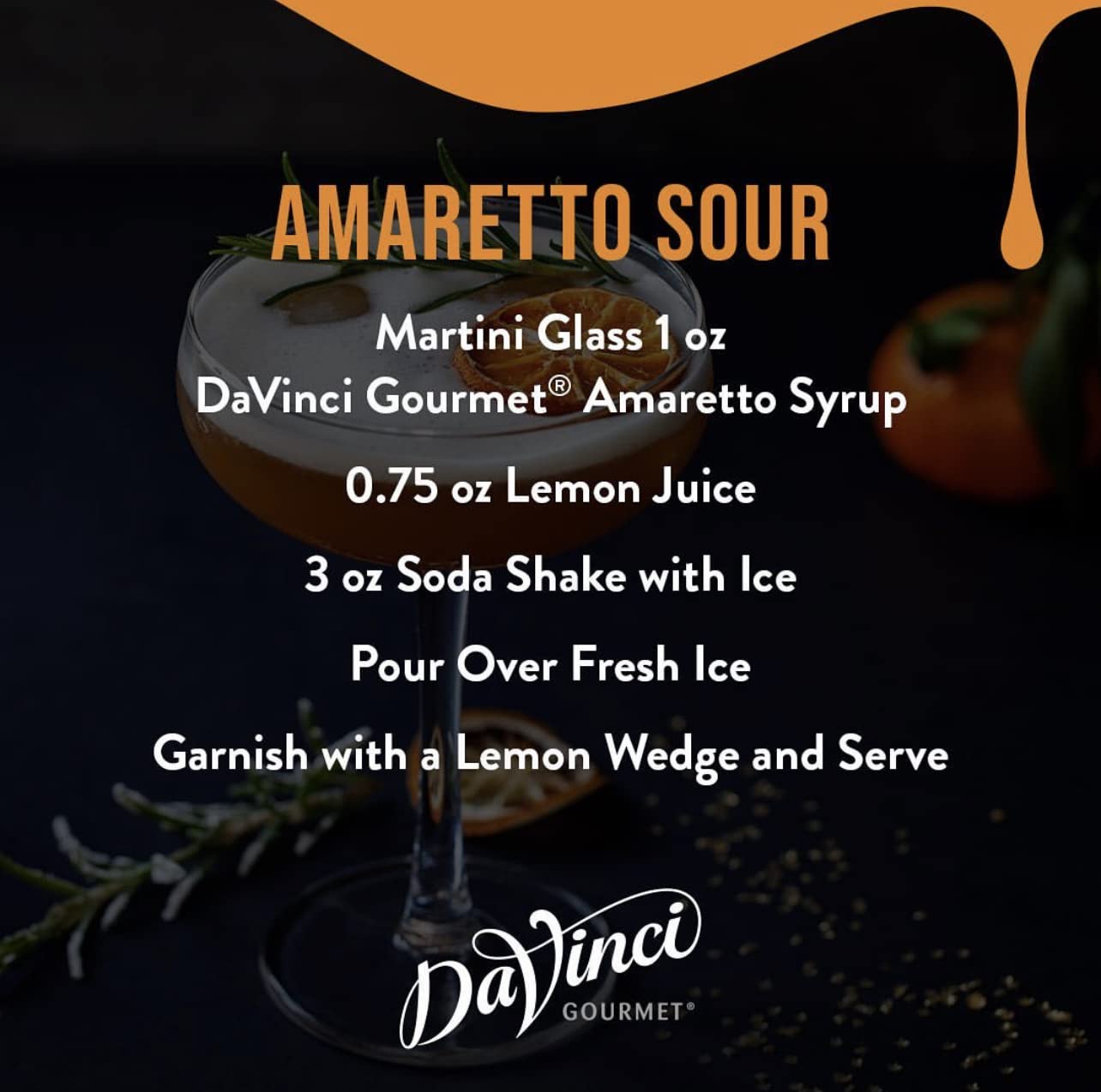 Davinci Gourmet Classic Amaretto Syrup, 25.4 Fluid Ounce (Pack Of 1)