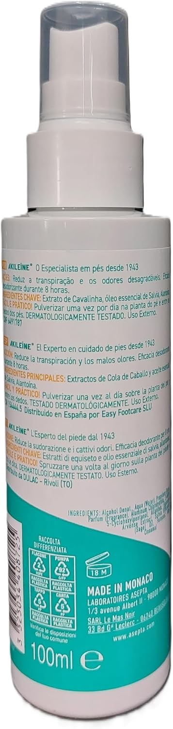 Akileine Anti Perspirant Spray 100Ml