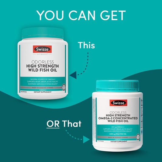 Wild Fish Oil Omega 3 - EPA DHA Fish Oil Supplements - Burpless & Odor
