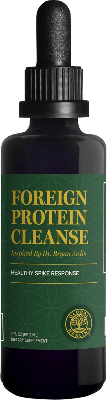 Global Healing Center - Foreign Protein Cleanse (Spike Protein Detox) - Support Formula With Wormwood - Helps Detox For Immune Support - 2 Fl Oz