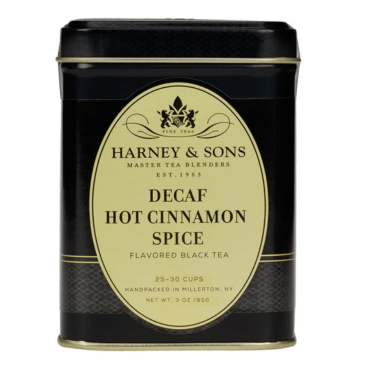 Harney & Sons Decaffeinated Hot Cinnamon Spice Tea, Loose Leaf 3 Ounce Tin