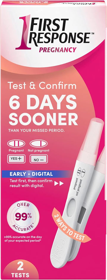 First Response Test & Confirm Pregnancy Test, Unisex Adult 1 Line Test And 1 Digital Test Pack