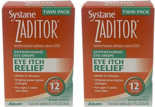 Zaditor Antihistamine Eye Drops Twin Pack 0.34 Fl Oz