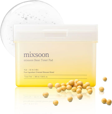 Mixsoon Bean Toner Pad,Moisturizing, Elasticity,Exfoliation, Bean Extracts, Cotton Pad (280Ml/9.46Fl.Oz/70 Sheets)