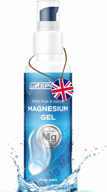 Magnesium Gel + Pump 1,050 Presses 50Mg Mgcl Ea. For Leg Cramps. Preservatives Free, High Absorption, Less Sting Than Magnesium Oil Spray, Gel Pump For Accurate Application