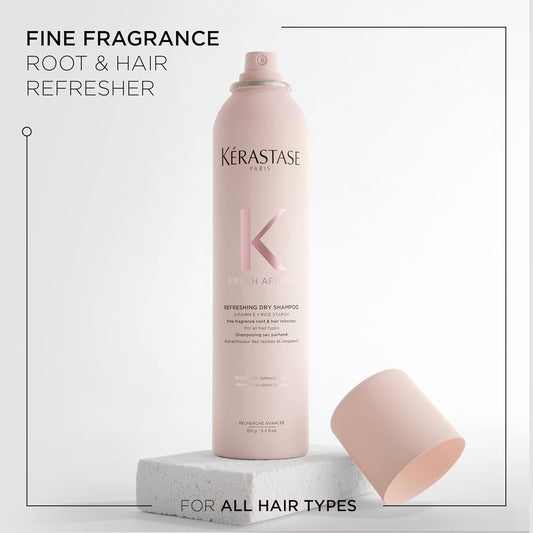 Kérastase Fresh Affair, Oil-Absorbing Multi-Benefit Fine Fragrance Dry Shampoo, For All Hair Types, With Vitamin E, 150G