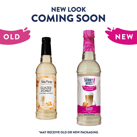 Jordan'S Skinny Syrups Sugar Free Coffee Syrup, Glazed Donut Flavor Drink Mix, Zero Calorie Flavoring For Chai Latte, Protein Shake, Food & More, Gluten Free, Keto Friendly, 25.4 Fl Oz, 1 Pack