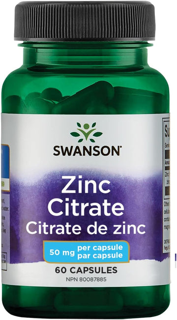Swanson Zinc Citrate Immune Support Prostate Health 50 Milligrams 60 C