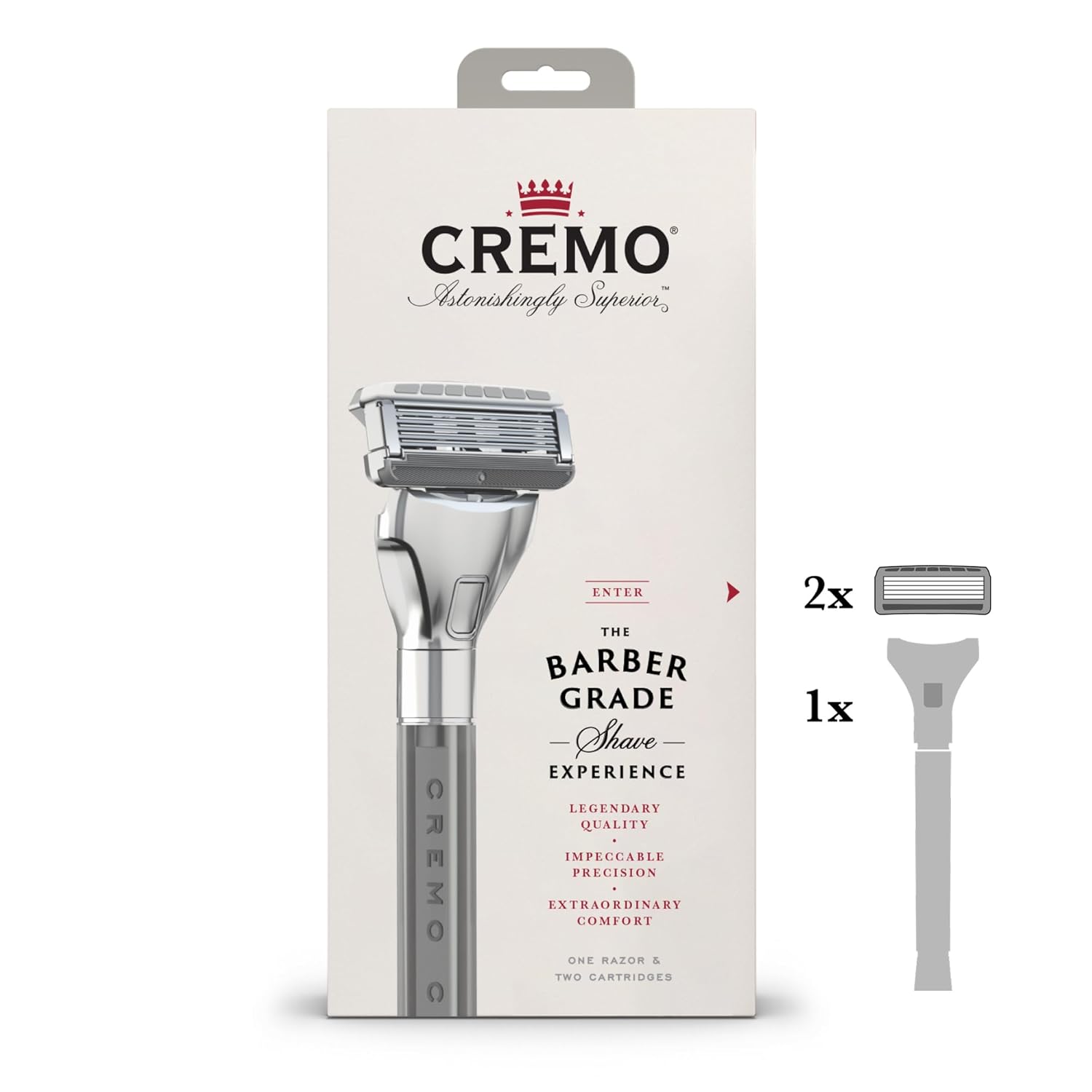 Cremo Astonishingly Superior Barber Grade Refillable System Razor : Beauty & Personal Care