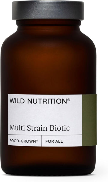 Wild Nutrition Food-Grown® Multi Strain Biotic | Probiotics For Gut Health With 30 Billion Live Bacteria, And 8 Key Strains Including Lactobacillus, Acidophilus, Bifidobacterium & More | 30 Capsules