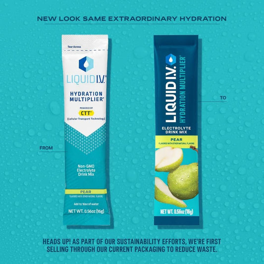 Liquid I.V.® Hydration Multiplier - Pear | Electrolyte Powder Drink Mix | 1 Pack (16 Servings)