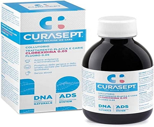 Curasept Mouthwash 0.05, 200 Milliliters, Sensitivity Relief, Alcohol Free