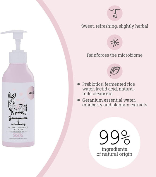 Yope Natural Intimate Gel Wash Aloe And Licorice