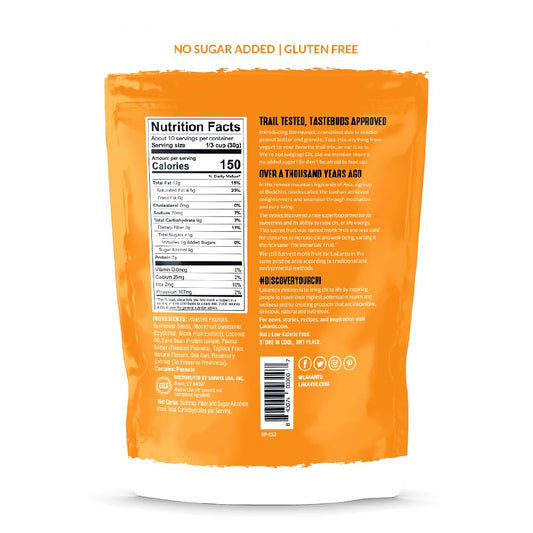 Lakanto Peanut Butter Crunch Granola - Quick Breakfast Cereal, Monk Fruit Sweetner And Erythritol, No Sugar Added, Vegan, Gluten Free, Grain Free, Keto Diet Friendly, 2G Net Carbs - Peanut Butter 11 Oz