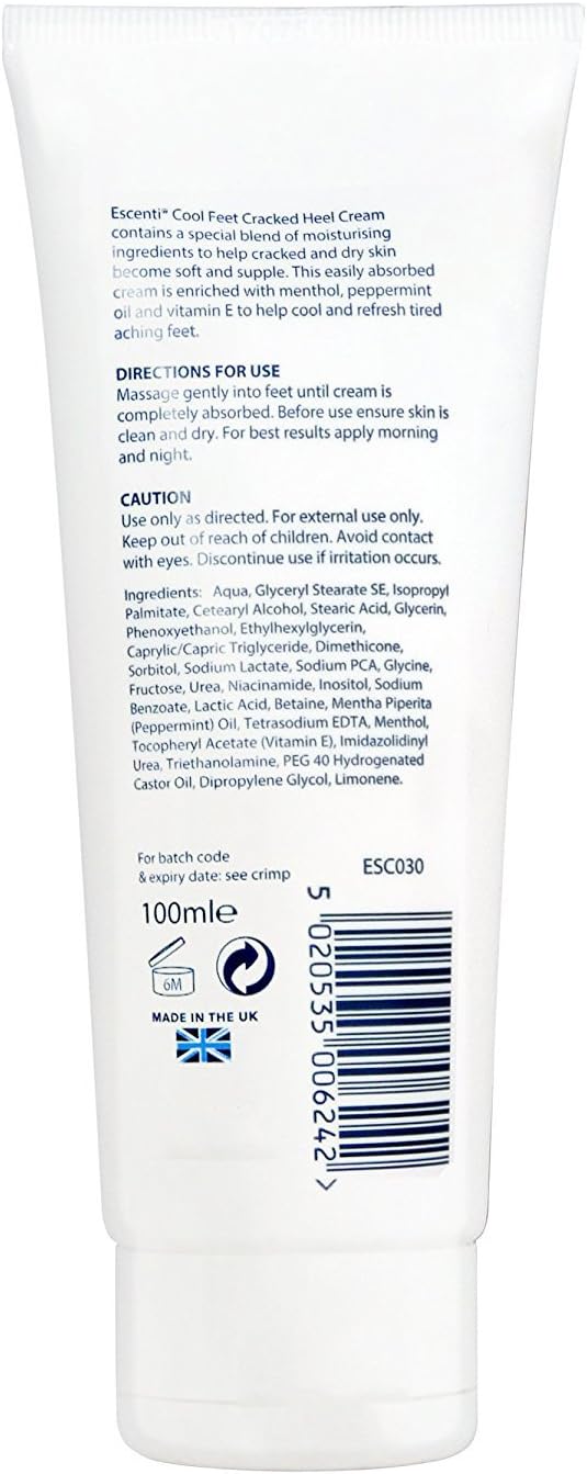 Escenti Cool Feet Cracked Heel Cream For Dry Skin, 100 Ml - Pack Of 12
