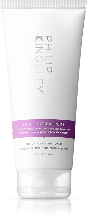 Philip Kingsley | Moisture Extreme Enriching Conditioner | For Curly, Dry, Damaged Hair | Moisturises, Hydrates, And Adds Shine| Detangles And Controls Frizz Adds Shine | 200Ml