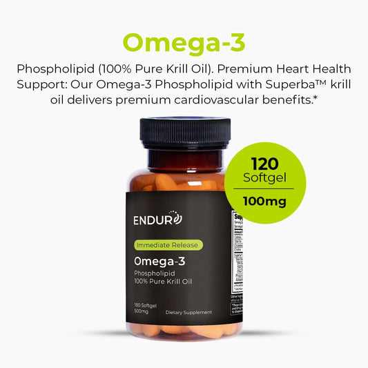 100% Pure Krill Oil - Omega-3S Epa, Dha And Astaxanthin - 1000Mg Per Serving, 180 Softgels - Phospholipids Company