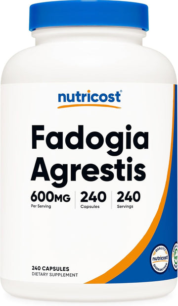 Nutricost Fadogia Agrestis (240 Capsules | 600 Mg Per Serving) - Potent 10:1 Extract, Gluten Free, Non-Gmo Athletic Support Supplement