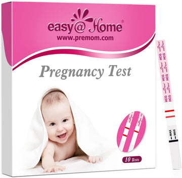 Easy@Home Pregnancy Test Strips Kit: 10-Pack Hcg Test Strips, Early Detection Home Pregnancy Test