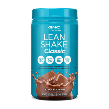 Gnc Lean Shake Classic Meal Replacement Powder, Clinically Proven Weight Management, High Fiber With 23 Vitamins And Minerals, Healthy Cholesterol Levels, 9G Protein, Oat Fiber, Vanilla Bean, 16