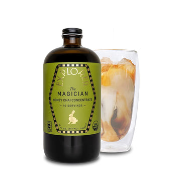 Explorer Organic Chai Tea Concentrate, Magician Spiced Honey, Drink Iced Or Hot, 32 Fl Oz, Makes 8 Cups