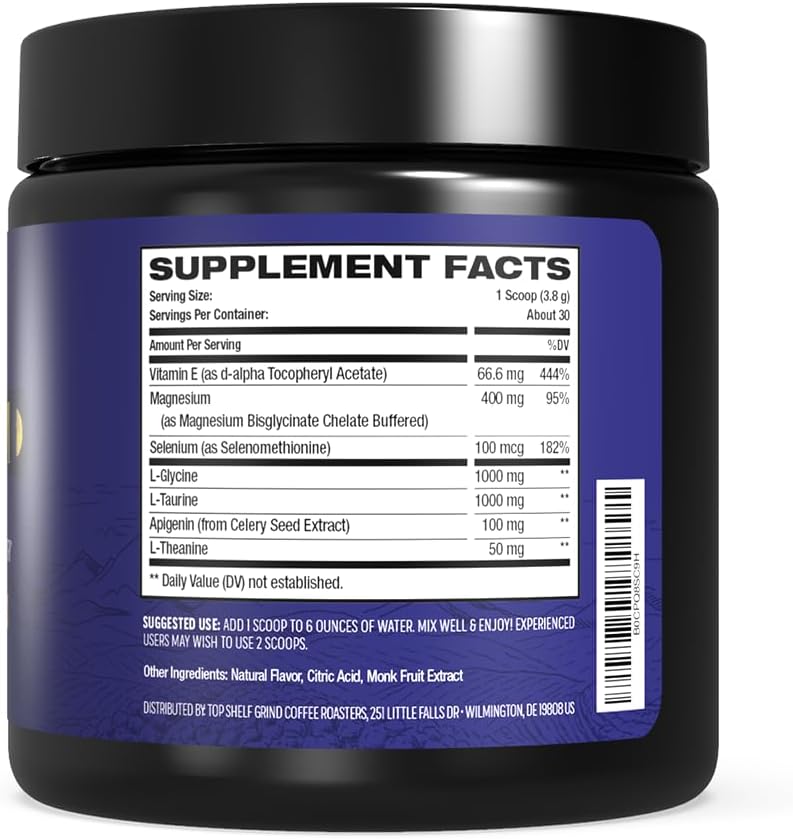 Advanced Sleep Supplement for Men, Nootropic Night Time Burner & Anabolic Recovery, Natural Sleep Aid with Magnesium Glycinate, Apigenin, Selenium - Vanilla Flavor | Alpha Grind PM : Health & Household