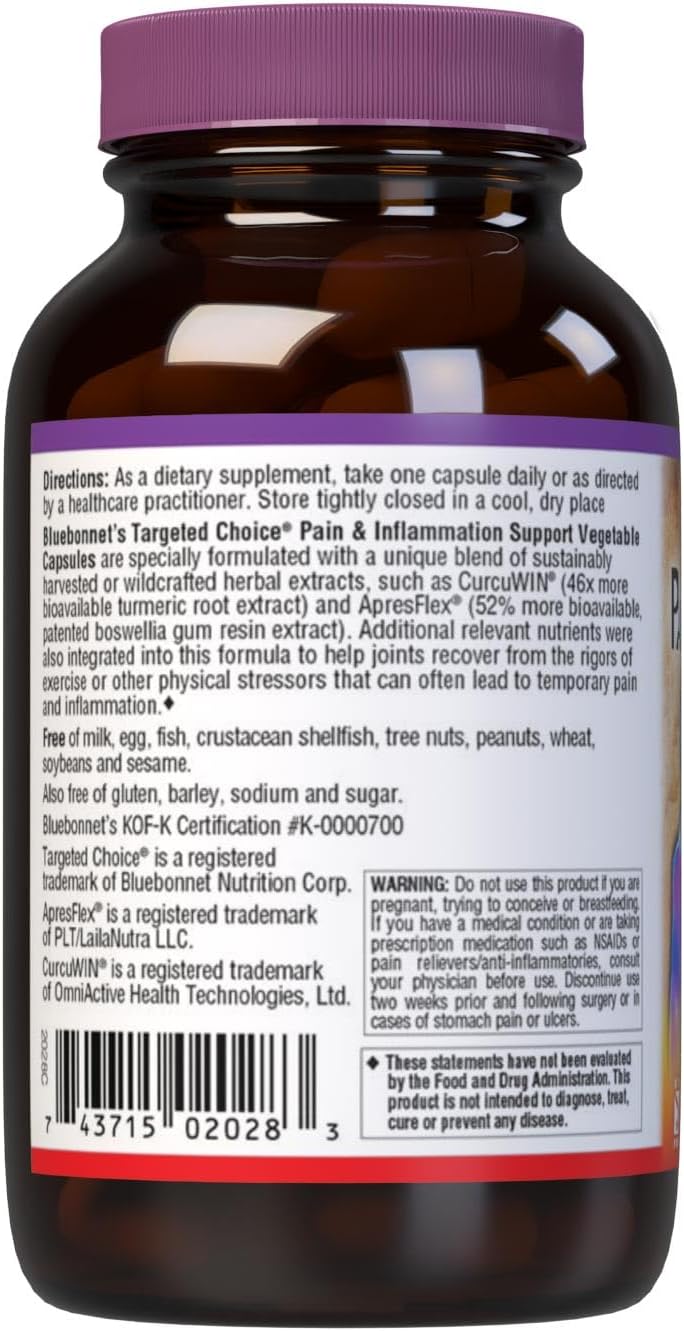 Bluebonnet Nutrition Targeted Choice Pain & Inflammation Support Herba