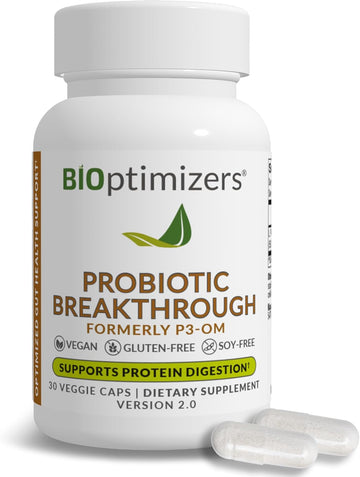 Bioptimizers Probiotic Breakthrough – Lactobacillus Plantarum Om Probiotics & Prebiotics Health Supplement For Gut, Digestive & Immune Support Probiotics For Women Men Elderly– 60 Vegan Capsules