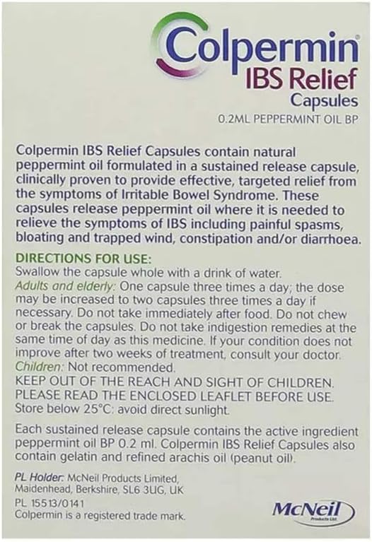 2 X Colpermin Ibs Relief (100 Capsules)