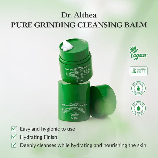 Dr.Althea Pore Refresh Grinding Cleansing Balm | Pore Cleanser With Green Tea Extract | Hygenic One-Step Makeup Cleansing Cream | For All Skin Types | Korean Vegan Skin Care | 1.69 Fl Oz